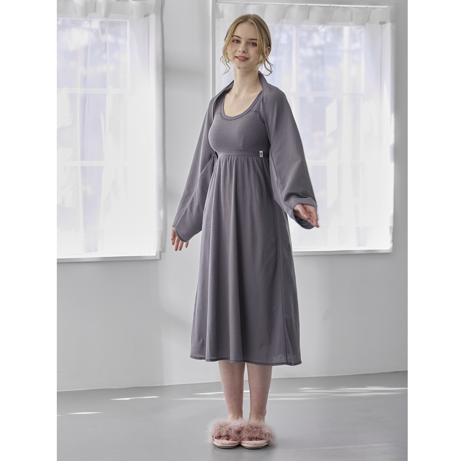 丸福ガーゼ 吸水速乾・抗菌防臭 オーガニックコットン混 ストールボレロ