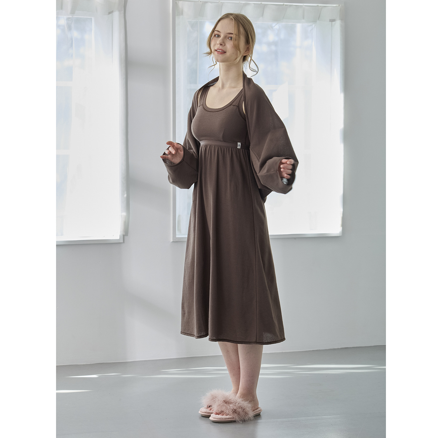 丸福ガーゼ 吸水速乾・抗菌防臭 オーガニックコットン混 ストールボレロ