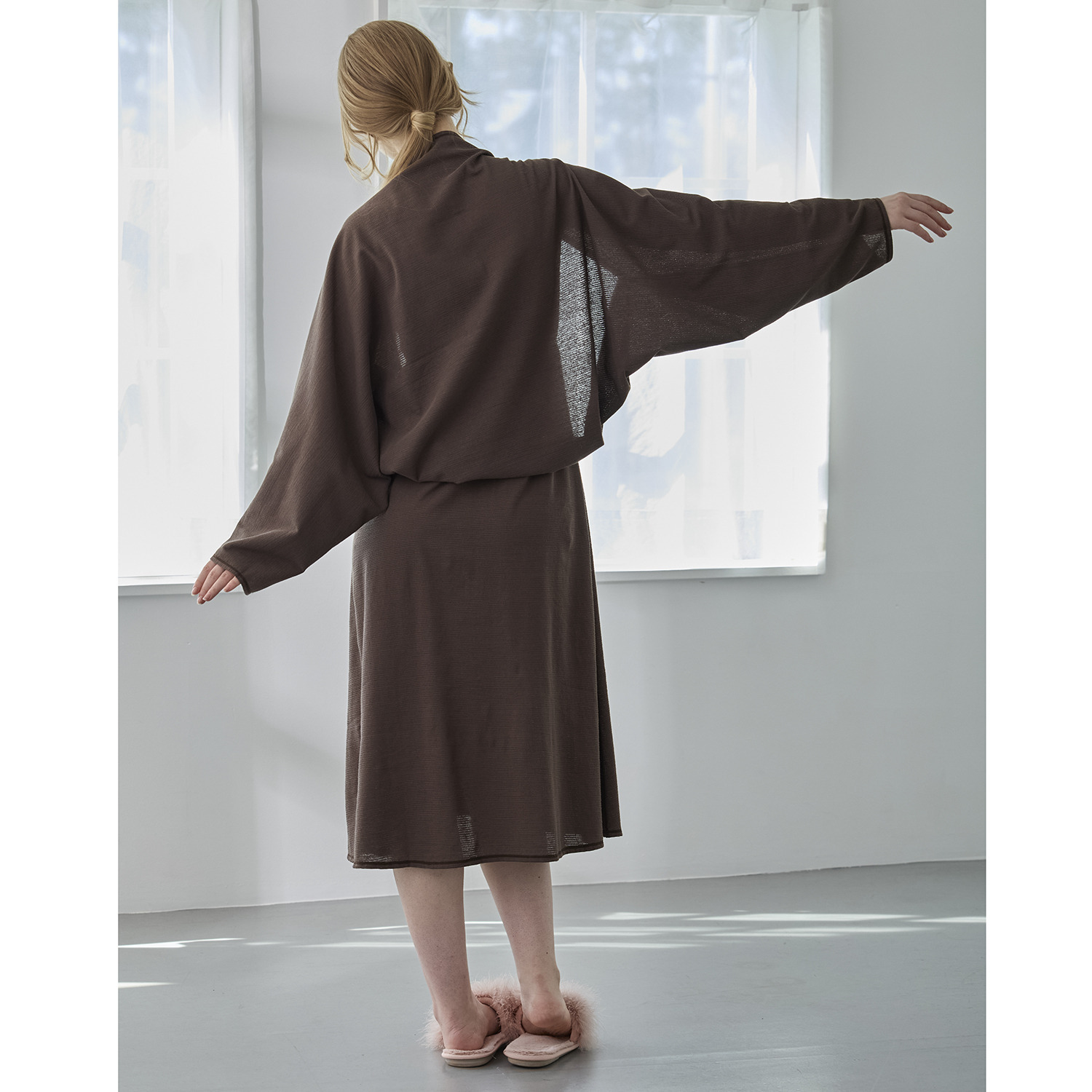 丸福ガーゼ 吸水速乾・抗菌防臭 オーガニックコットン混 ストールボレロ