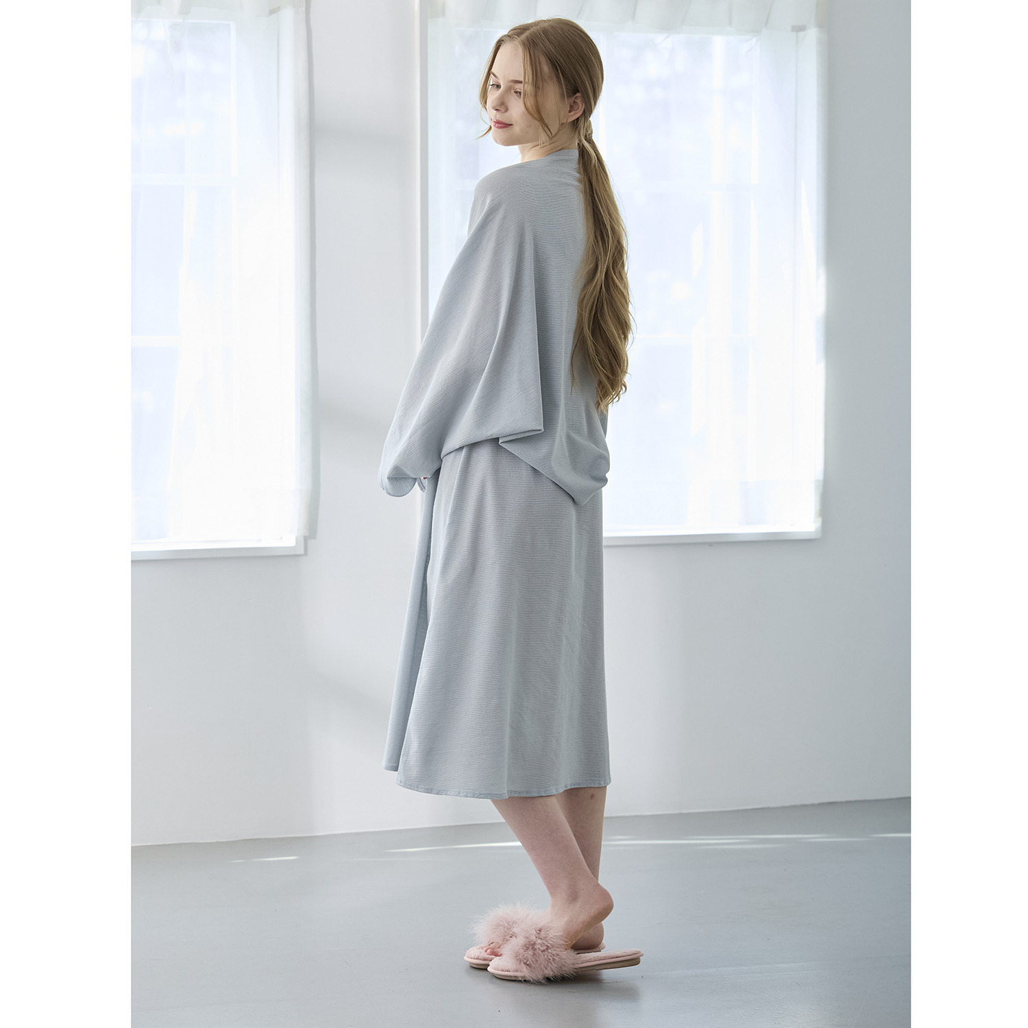 丸福ガーゼ 吸水速乾・抗菌防臭 オーガニックコットン混 ストールボレロ