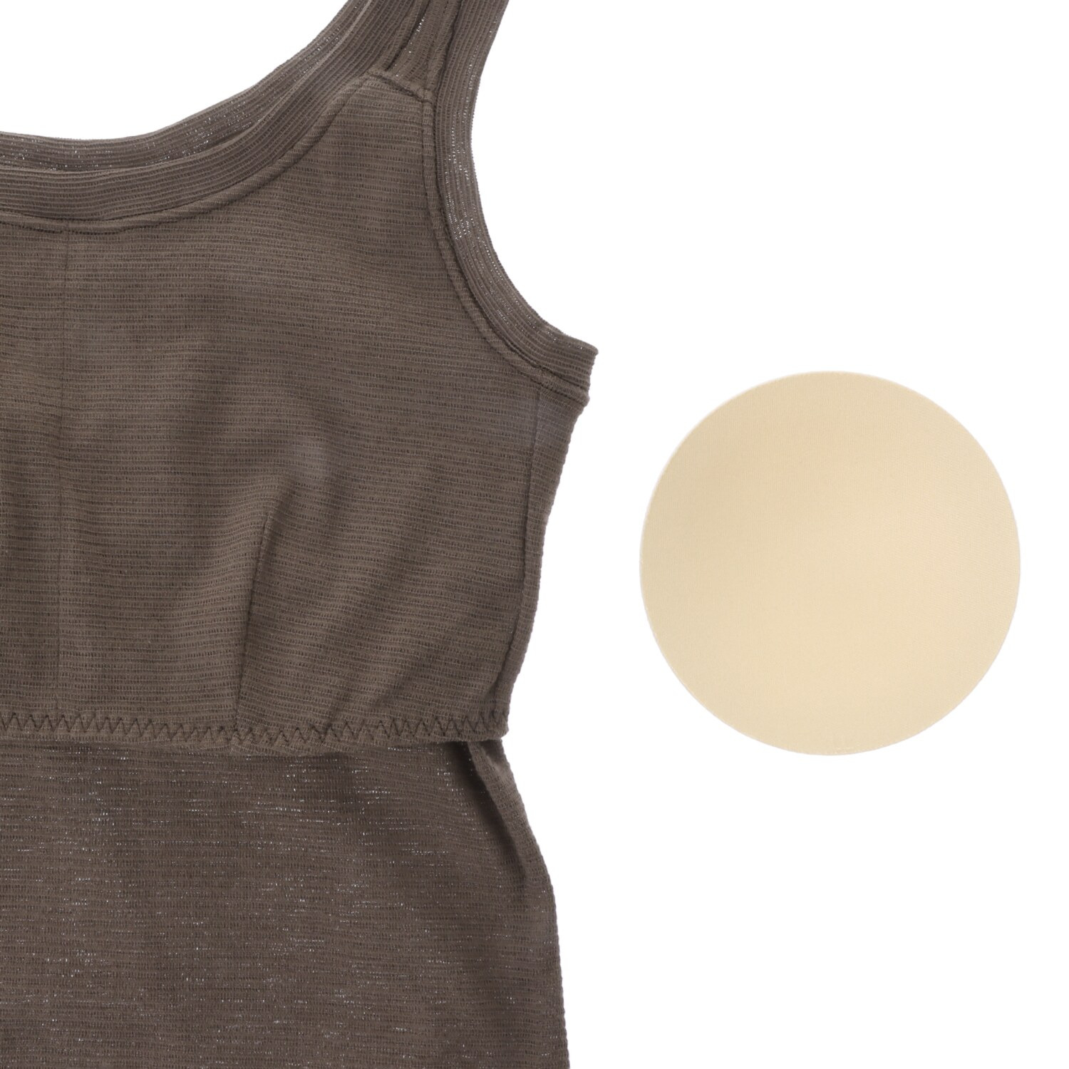 丸福ガーゼ 吸水速乾・抗菌防臭 オーガニックコットン混 カップ付タンクトップ ２枚セット