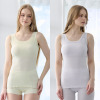 丸福ガーゼ 吸水速乾・抗菌防臭 オーガニックコットン混 カップ付タンクトップ ２枚セット