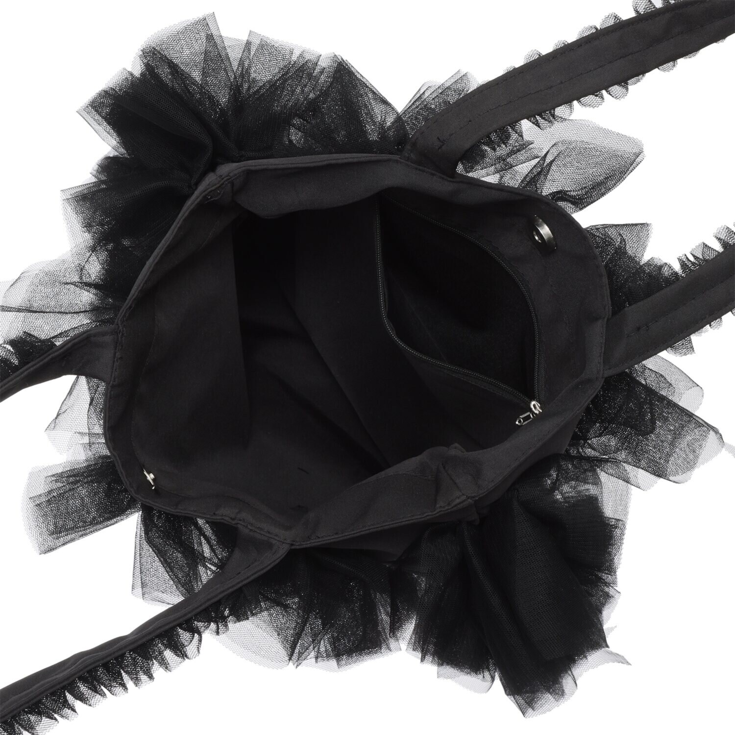 メルレット チュールレース ふわふわフリル トートバッグ