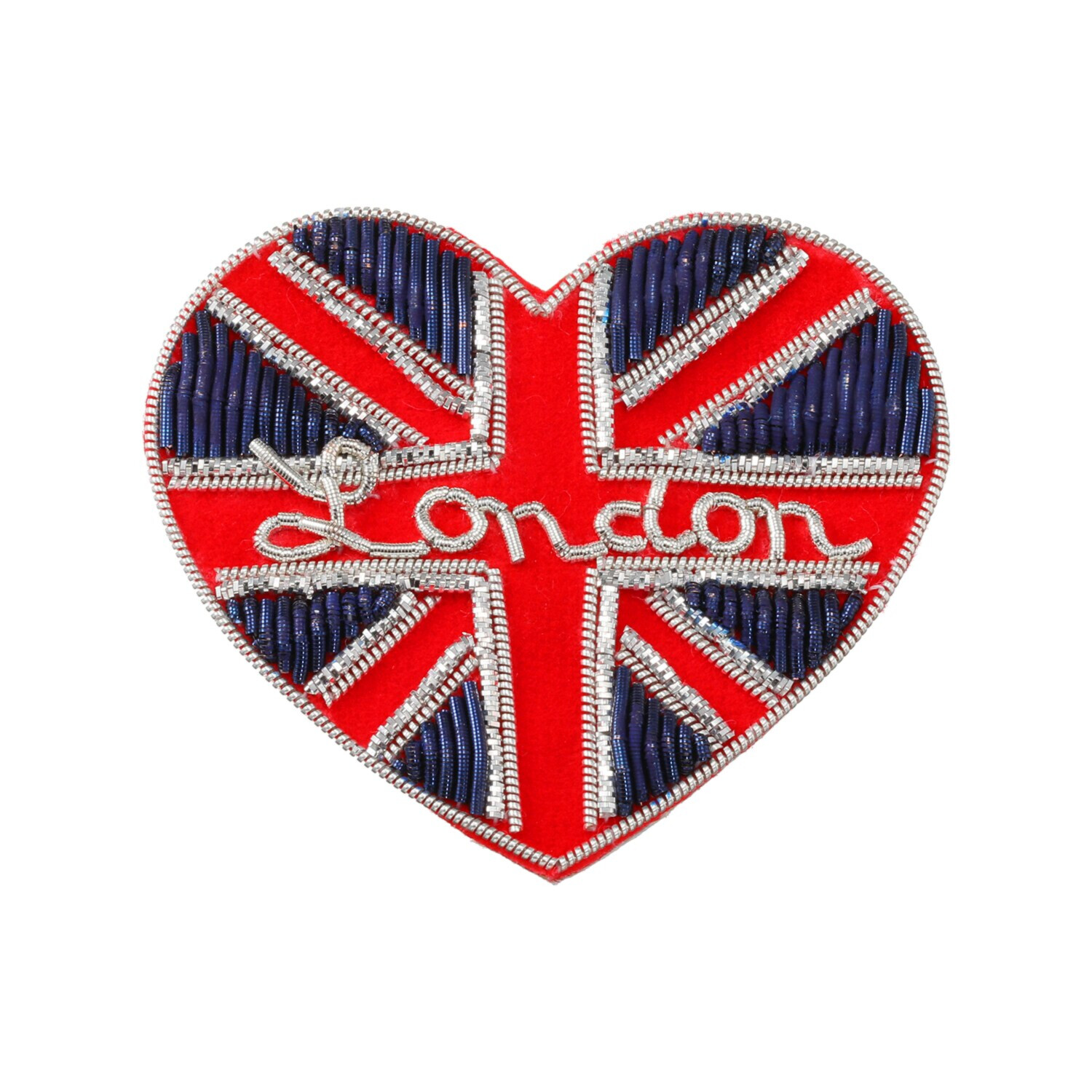 メルレット 刺しゅう ブリティッシュモティーフ マグネットブローチ