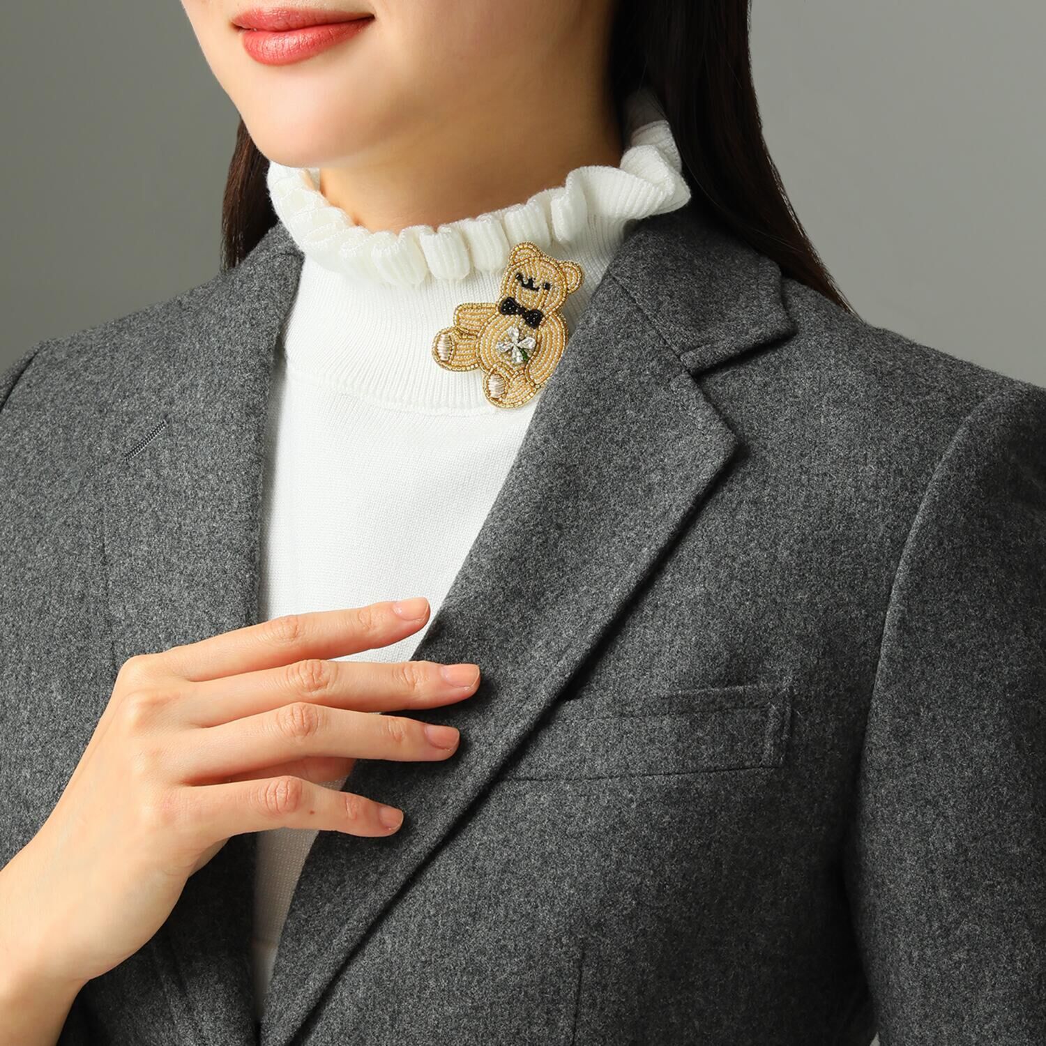 メルレット 刺しゅう ブリティッシュモティーフ マグネットブローチ