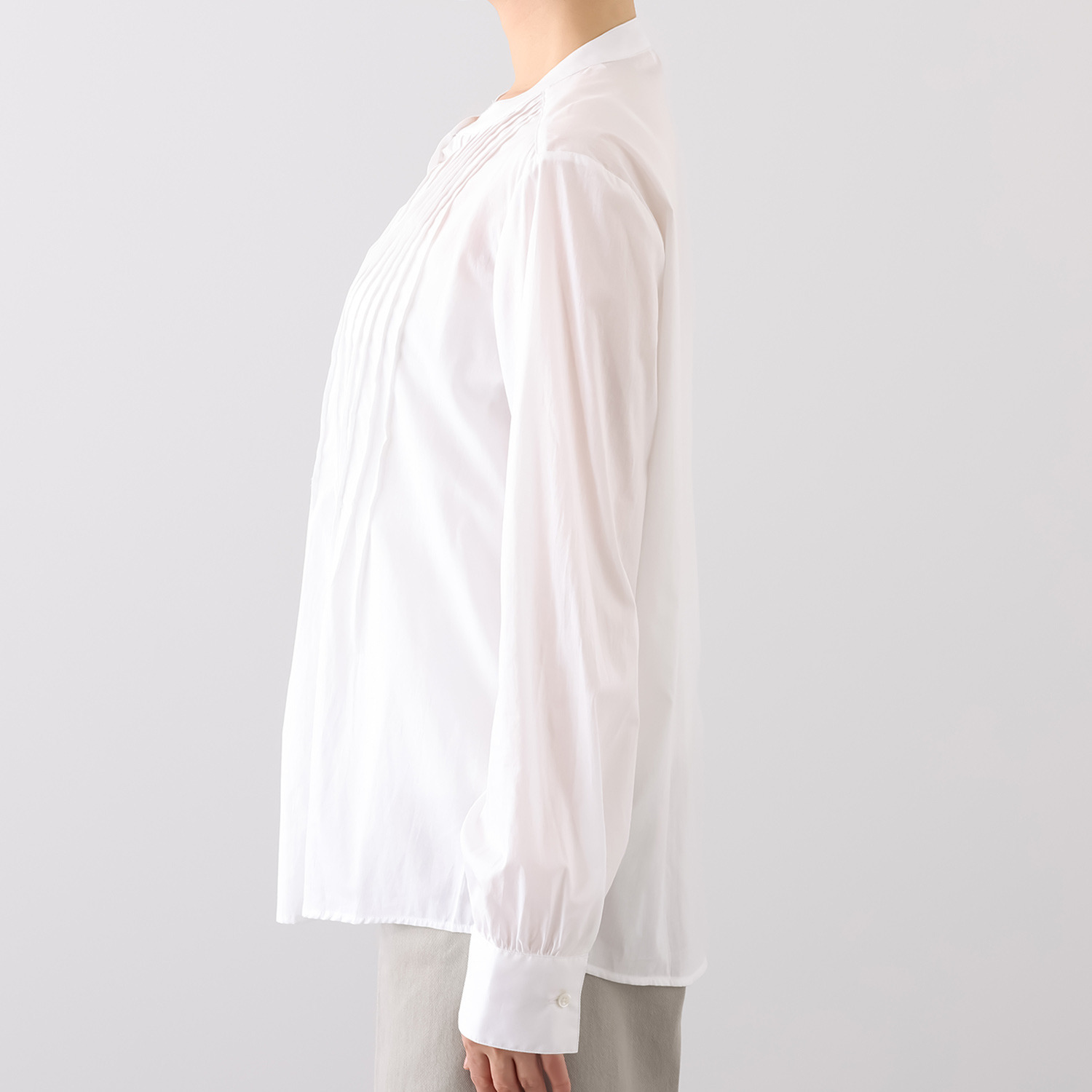 ロベルト　フリッドマン コットン ピンタックシャツ