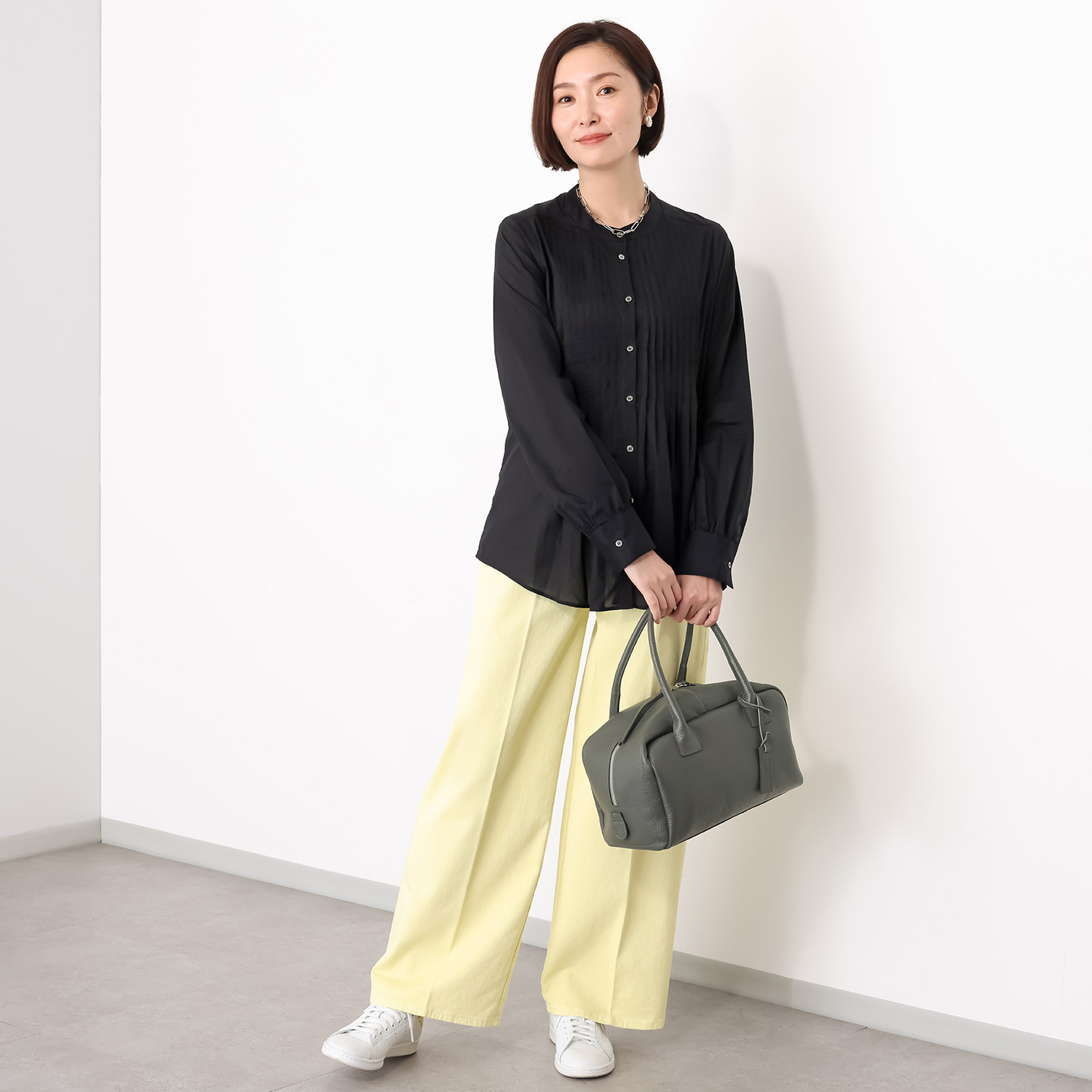 ロベルト　フリッドマン コットン ピンタックシャツ