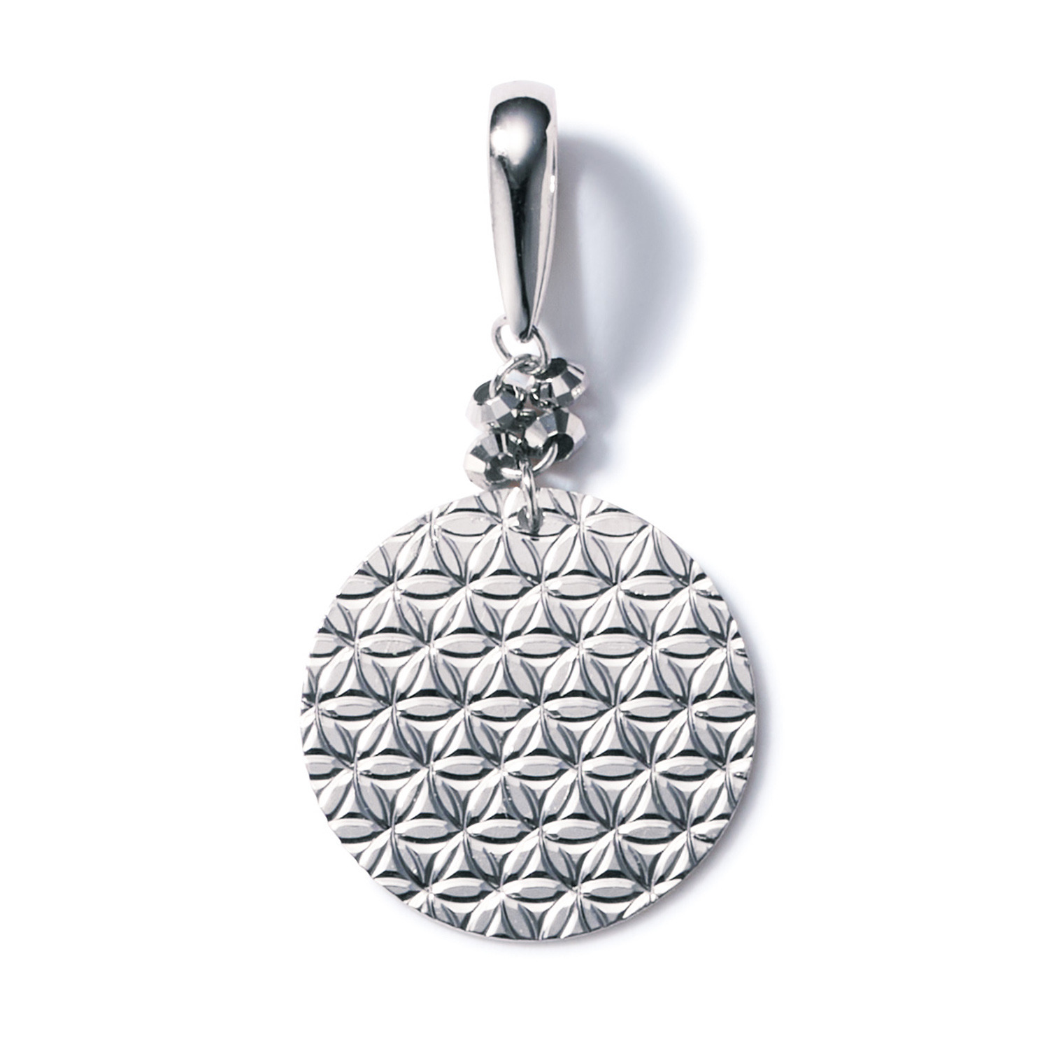 プレシアプラチナ プラチナ８５０ 鏡面＆ ダイヤモンドカット サークルモティーフ リバーシブル ペンダントトップ