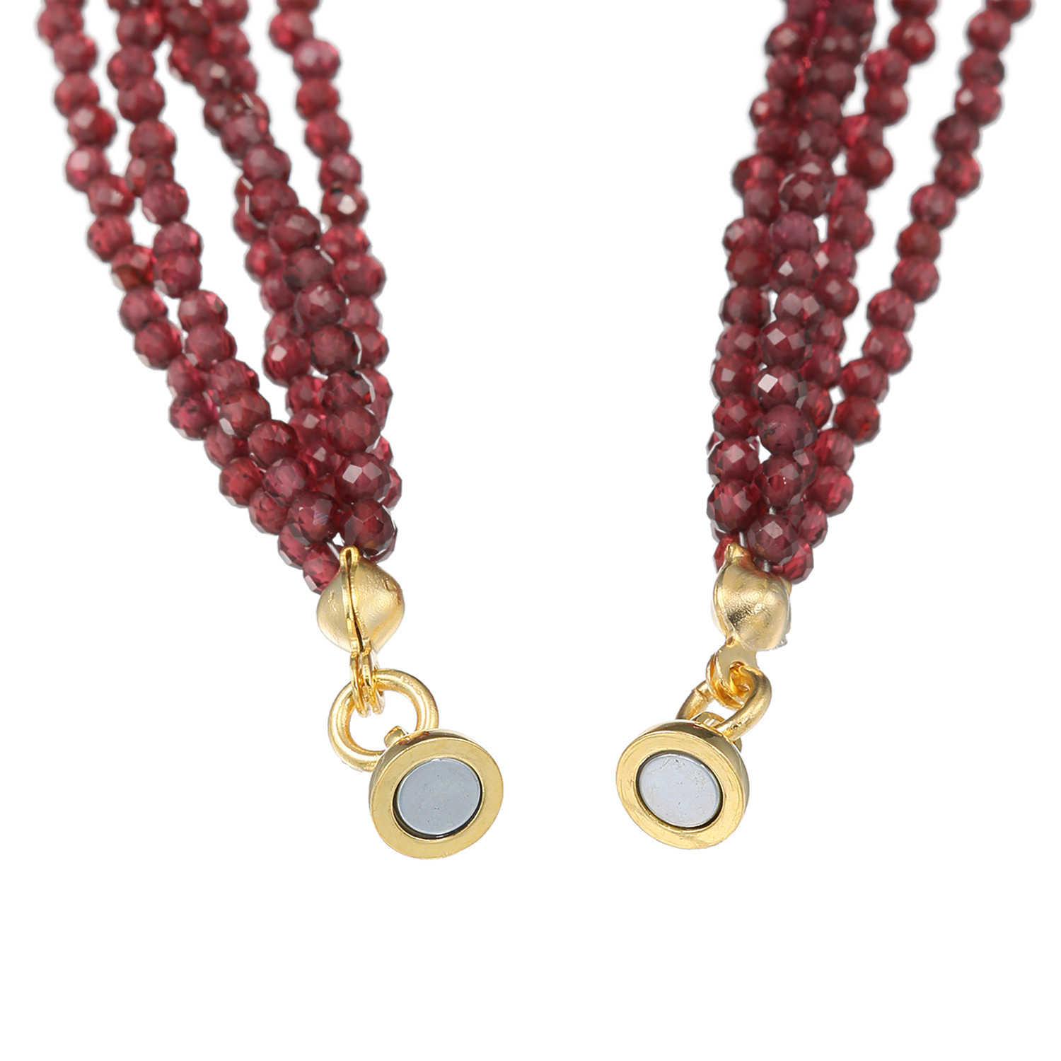 イーシア ジェムストーン マルチストランド マグネットネックレス