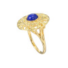 マシュリク １８Ｋ ラピスラズリ 透かし文様リング