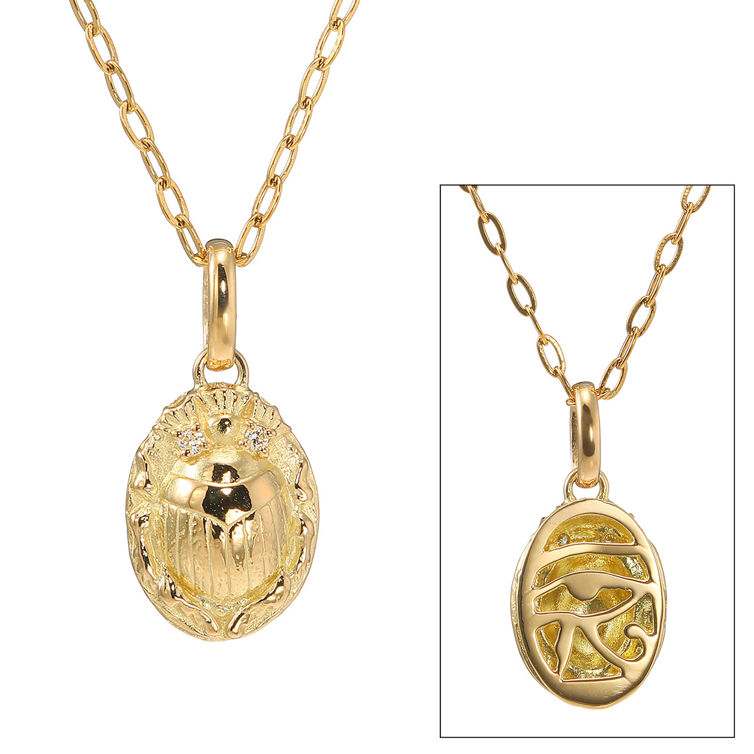 マシュリク １８Ｋ ダイヤモンド スカラベモティーフ ペンダント