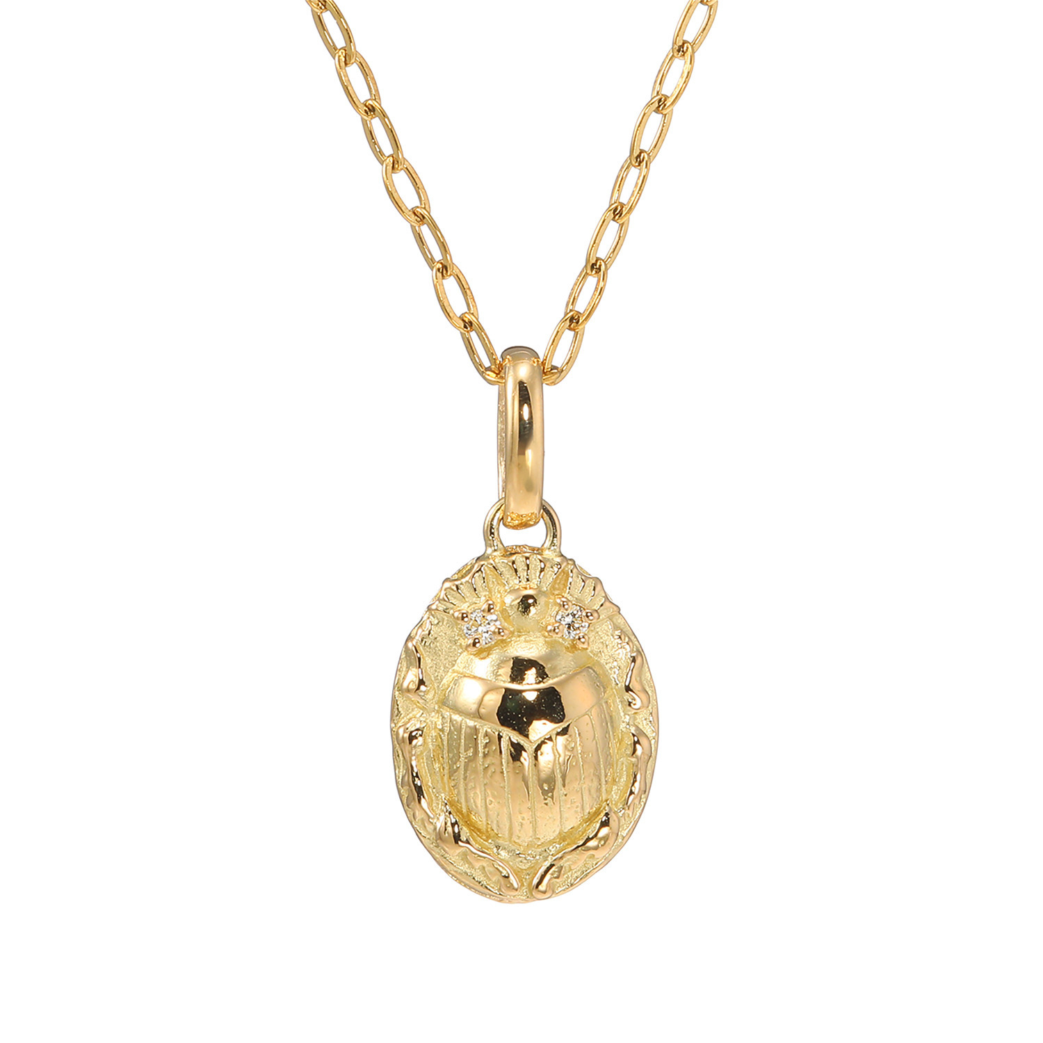 マシュリク １８Ｋ ダイヤモンド スカラベモティーフ ペンダント