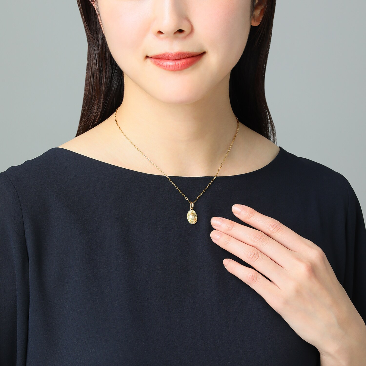 マシュリク １８Ｋ ダイヤモンド スカラベモティーフ ペンダント