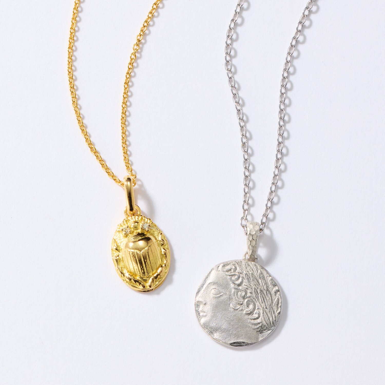 マシュリク １８Ｋ ダイヤモンド スカラベモティーフ ペンダント