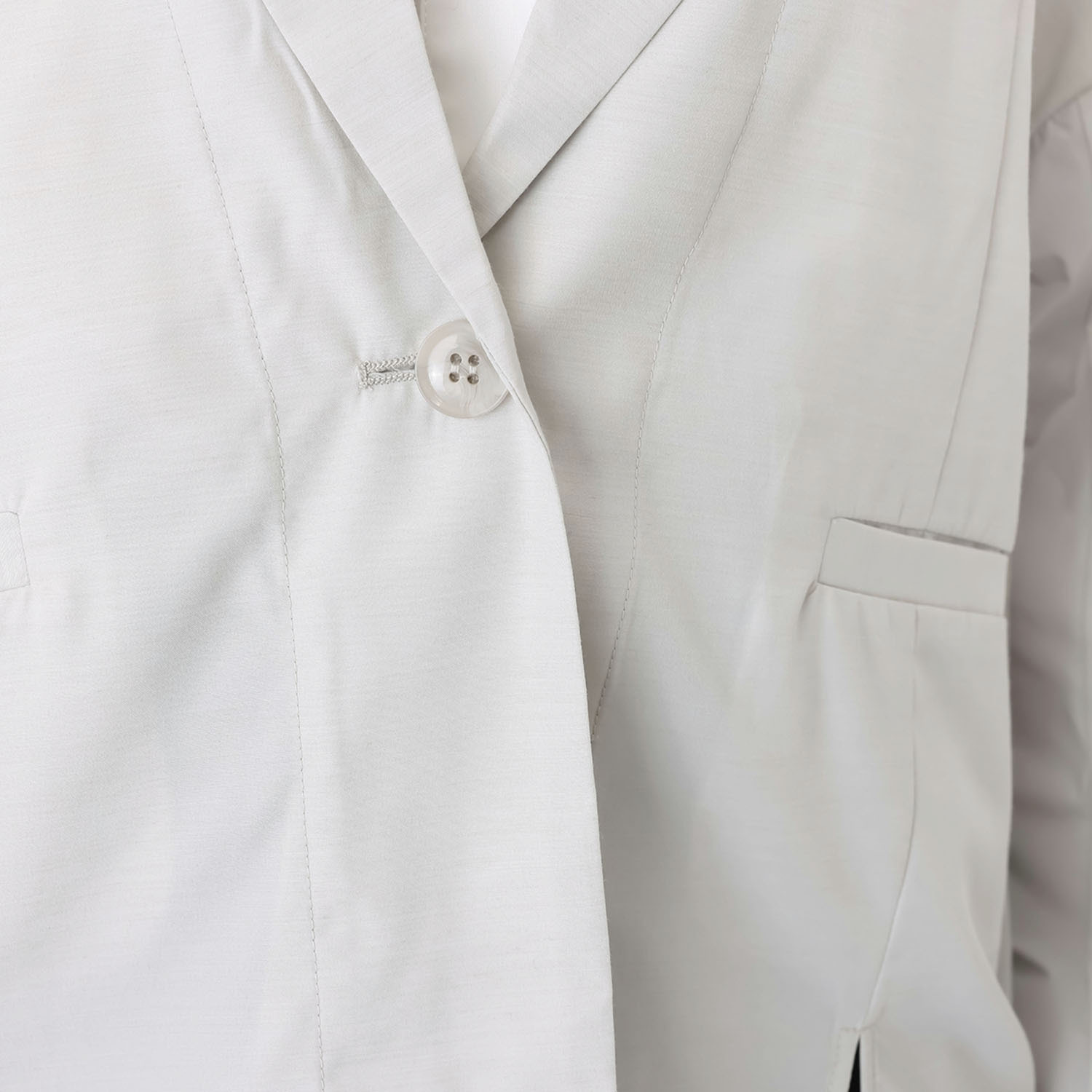 ヨウゾウカタブキ モードエアリー タフタコンビ テーラードカラー ジャケット