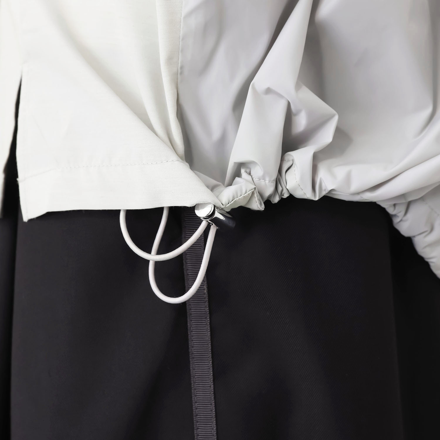 ヨウゾウカタブキ モードエアリー タフタコンビ テーラードカラー ジャケット