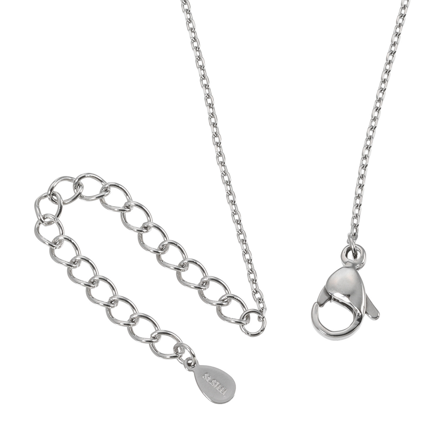 ステングレイス サージカルステンレス プレシオサ社製ＣＺ＆ 貝パール ダブルチャーム ネックレス