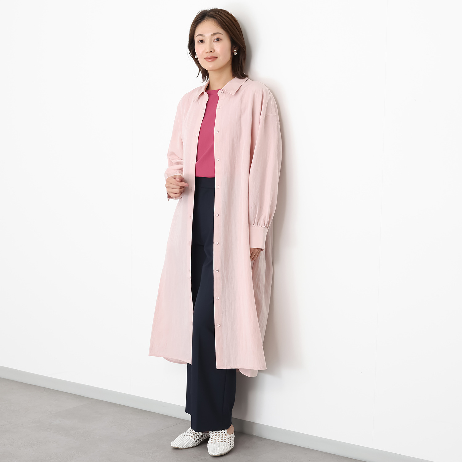 プーカ ゆったり＆ 美しいシルエット シャツワンピース