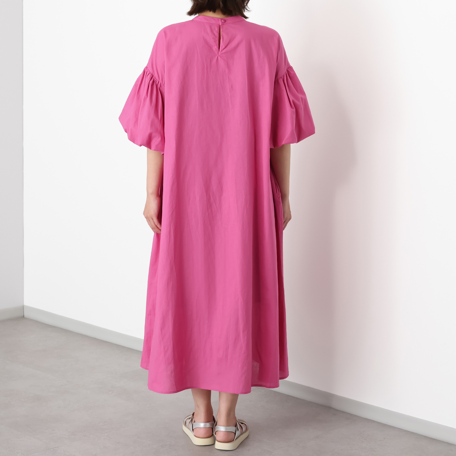 プーカ コットンリネン バルーンスリーブ ワンピース