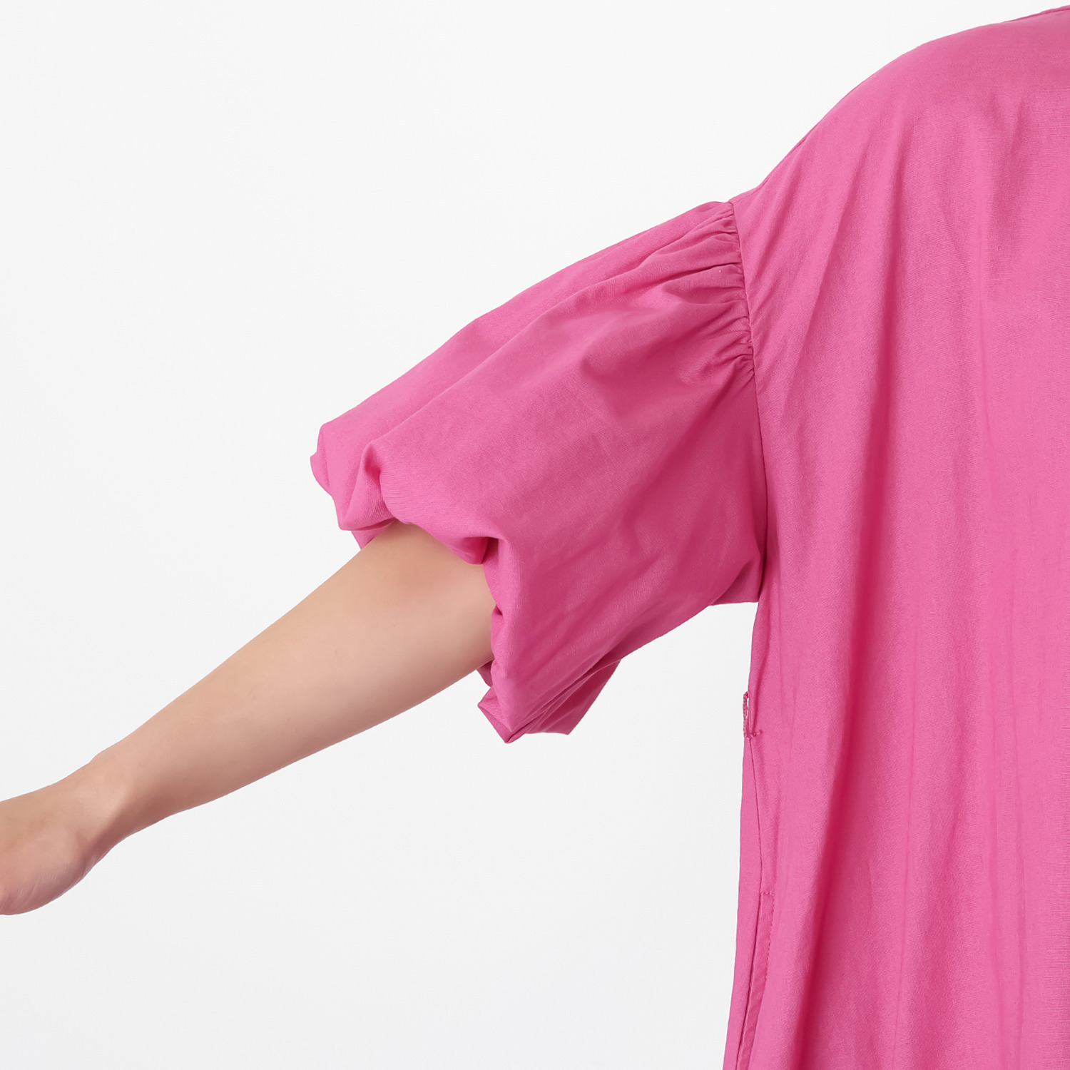 プーカ コットンリネン バルーンスリーブ ワンピース