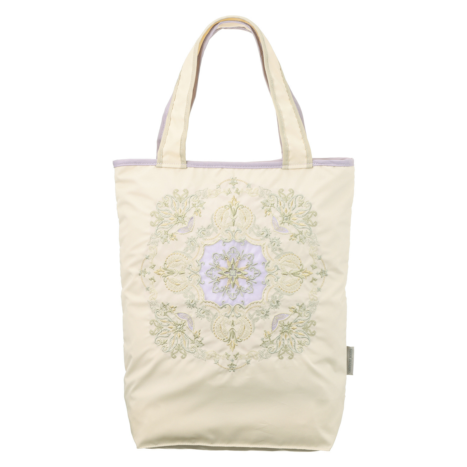 シノワズリーモダン 防水・はっ水 ツインプロテクト ダマスク カットワーク刺しゅう アートトートバッグ