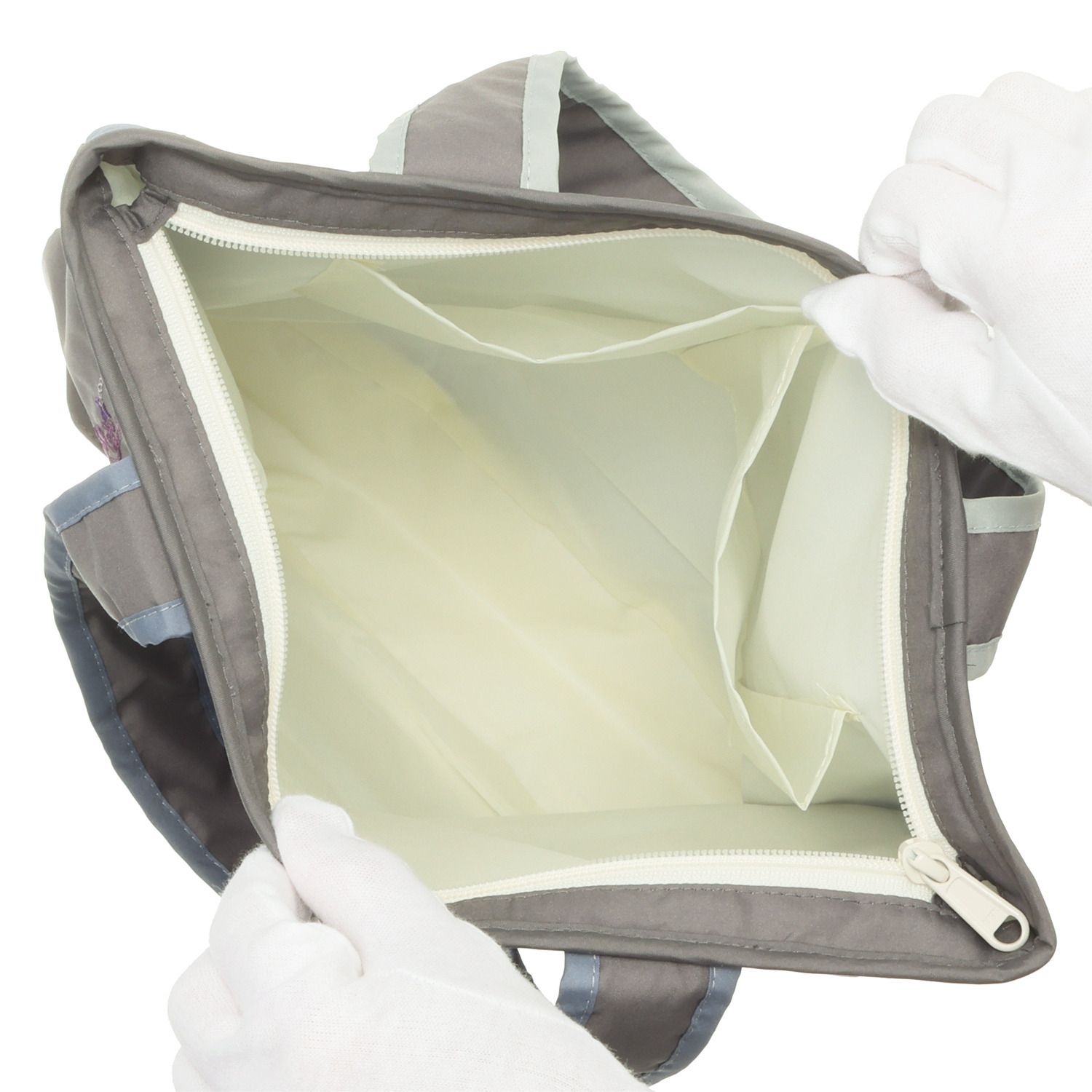 シノワズリーモダン 防水・はっ水 ツインプロテクト ダマスク カットワーク刺しゅう アートトートバッグ