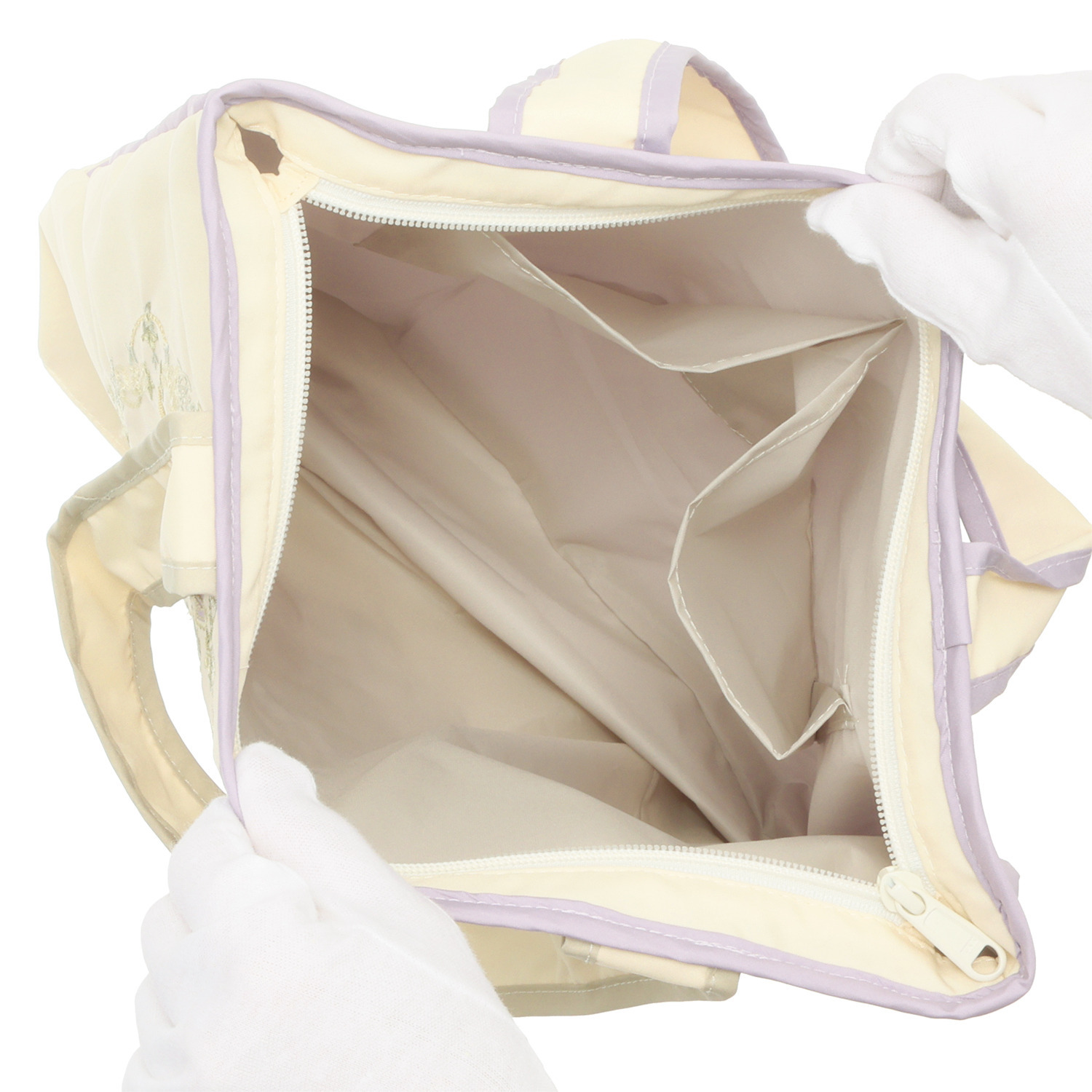 シノワズリーモダン 防水・はっ水 ツインプロテクト ダマスク カットワーク刺しゅう アートトートバッグ