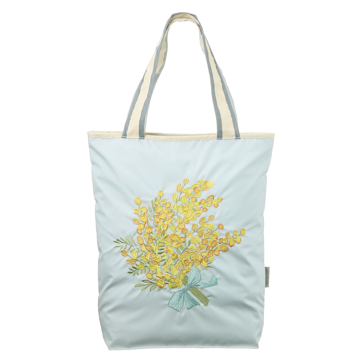 シノワズリーモダン 防水・はっ水 ツインプロテクト ミモザ刺しゅう アートトートバッグ