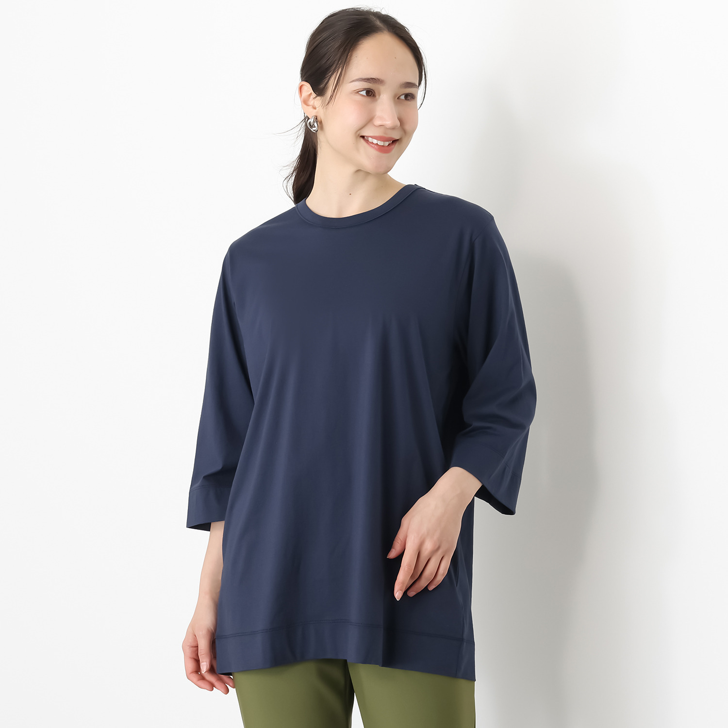 エイガールズ スビン綿混 ＬＯＴＵＳ　ＨＡＮＥ チュニック