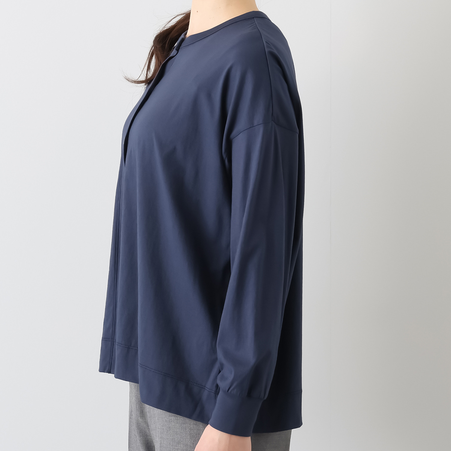 エイガールズ スビン綿混 ＬＯＴＵＳ　ＨＡＮＥ カーディガン