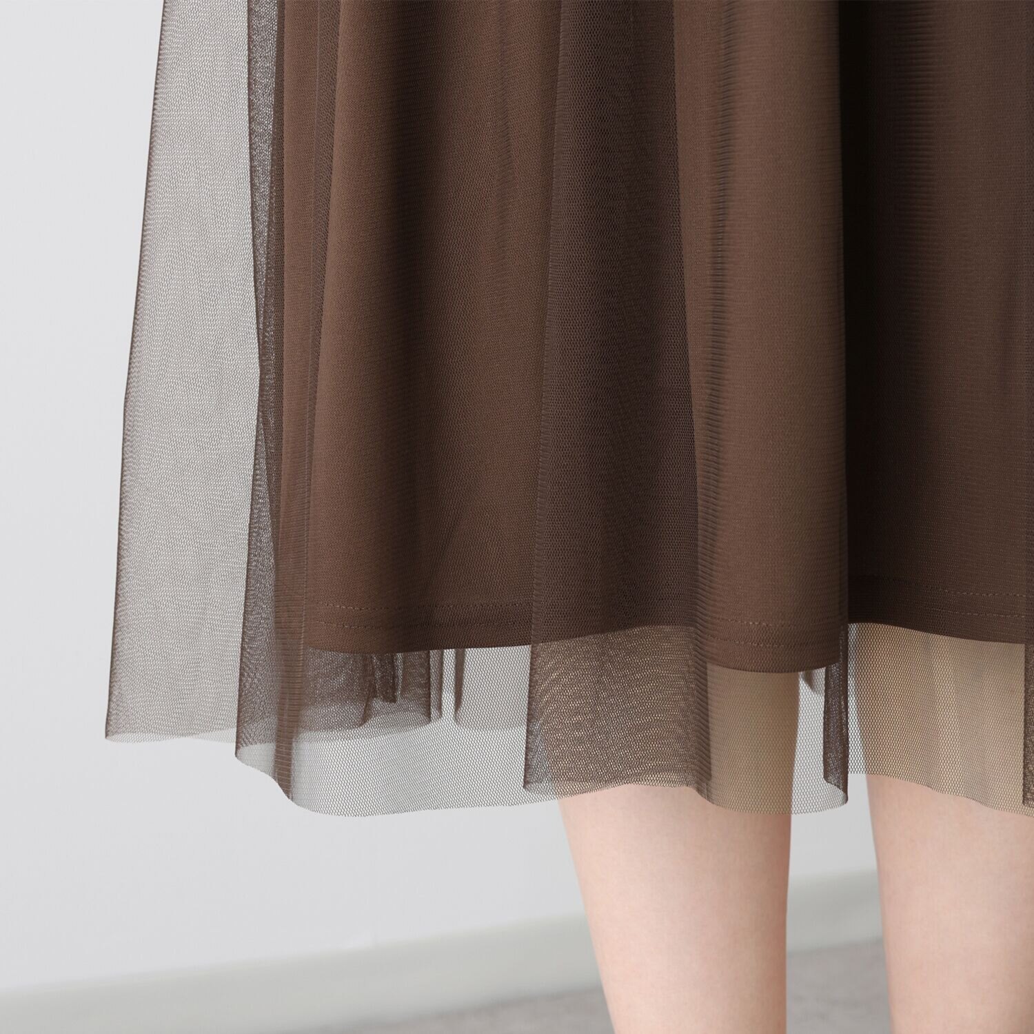 メゾン馬里邑 異素材ミックス 切替ワンピース