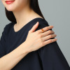 久慈琥珀 シルバー アンバー バゲットカットリング