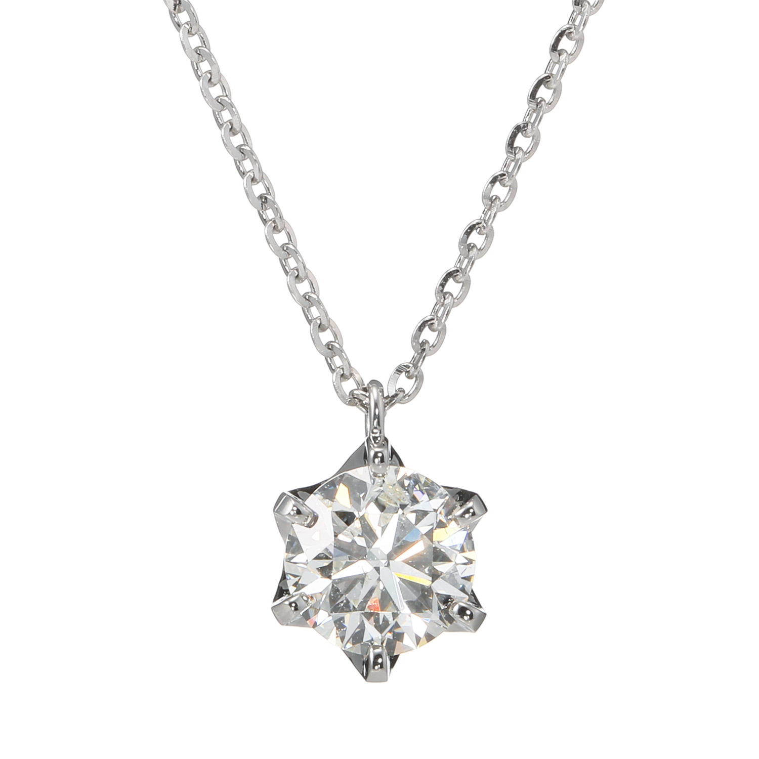 ディーラリエ １カラットＵＰ ダイヤモンド ネックレス ＜鑑定書付＞