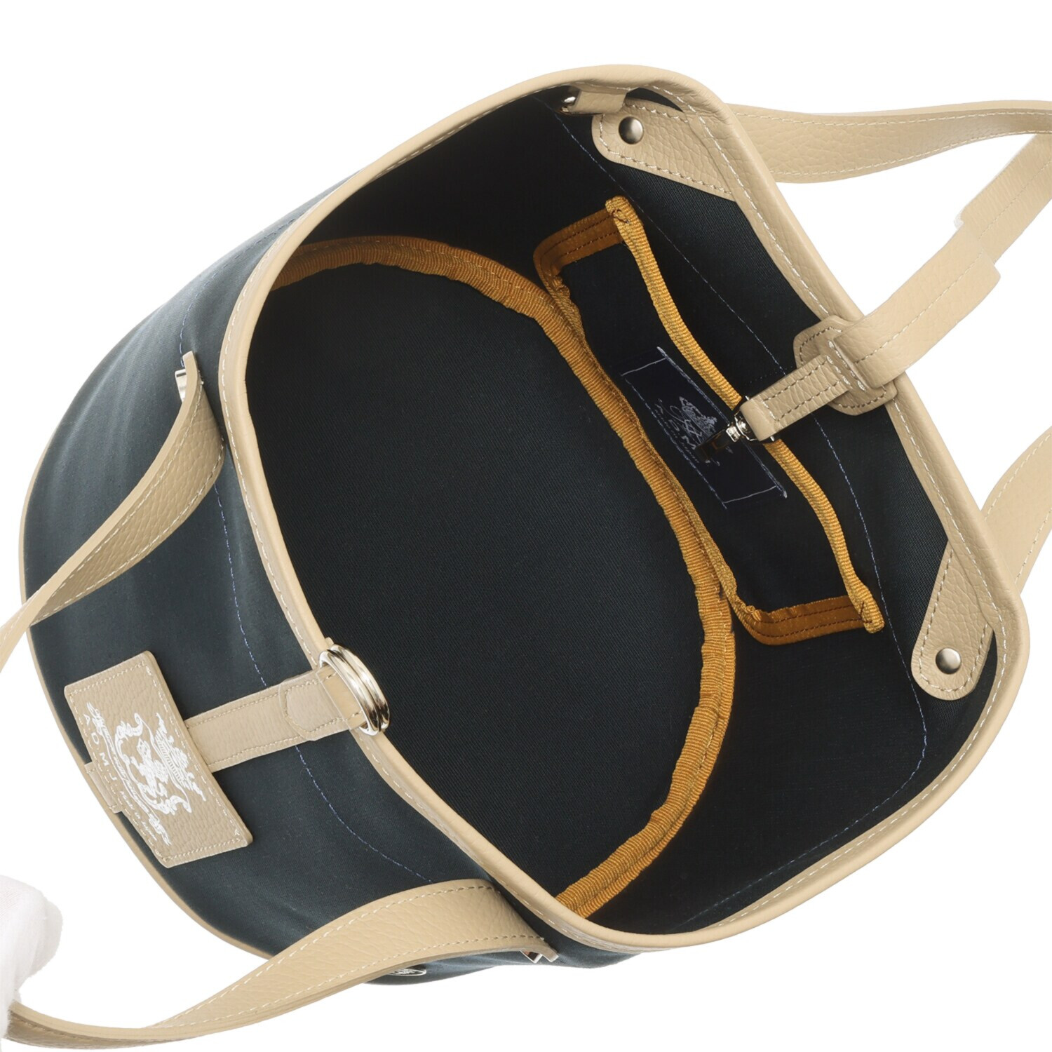 エーディーエムジェイ イタリアンファブリック バスケットトートバッグ