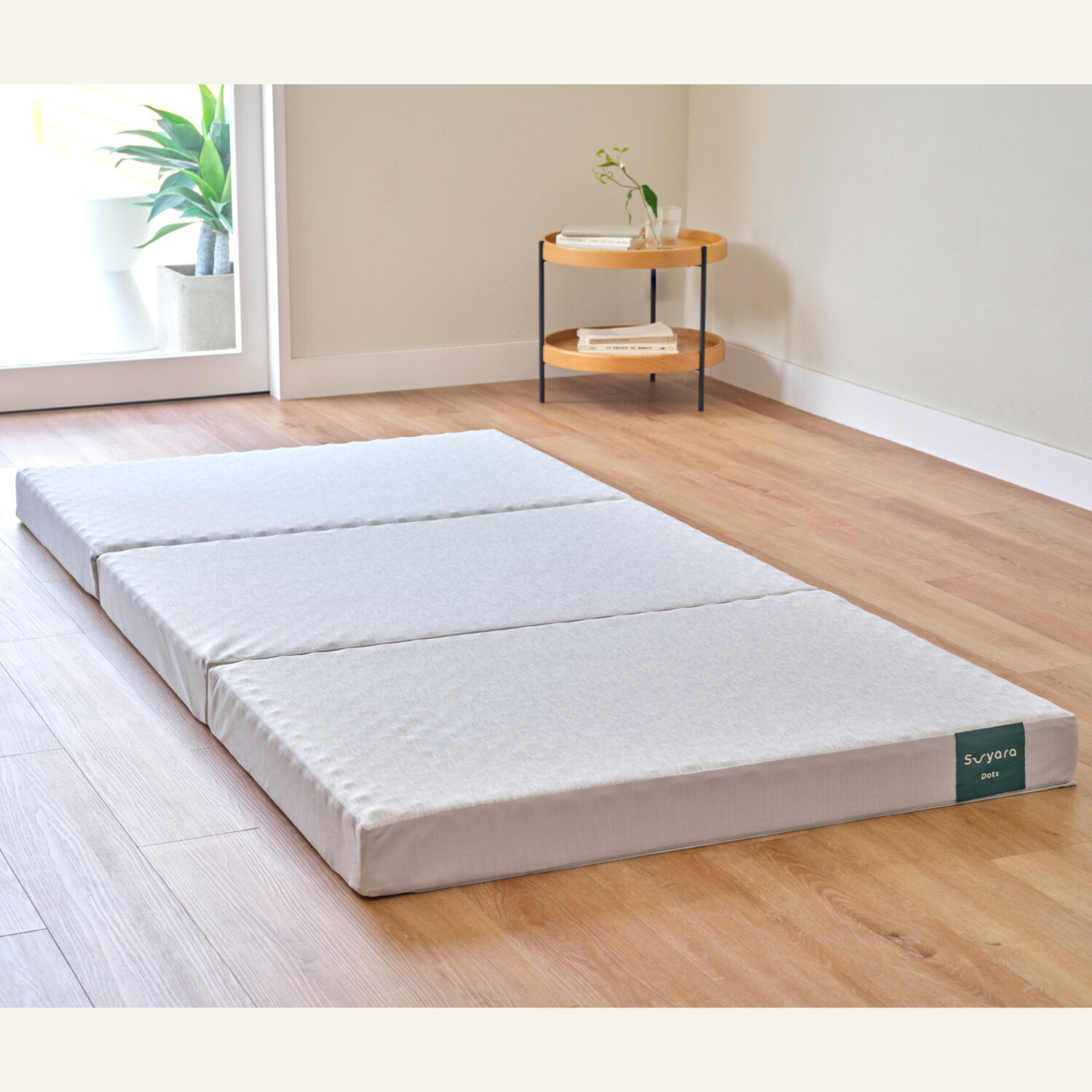 ｎｉｓｈｉｋａｗａ スヤラ　ドッツ 三つ折りマットレス ＜９ｃｍ厚・セミダブル＞