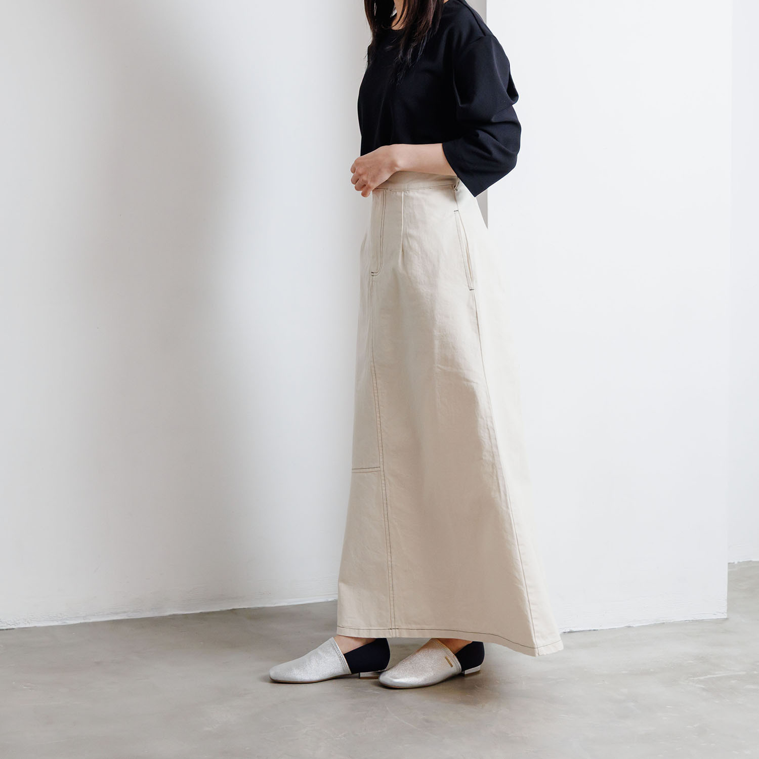 卑弥呼 驚きのフィット感 シープストレッチレザー すっと履けるパンプス