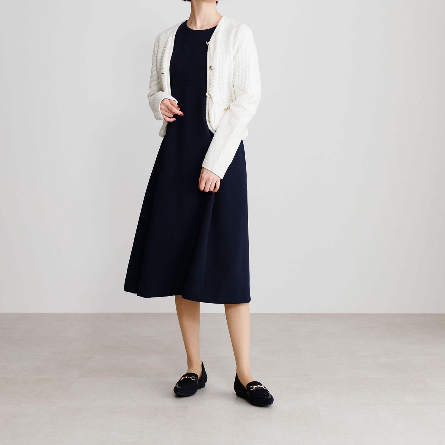 卑弥呼 驚きのフィット感 すっと履ける ニットローファー