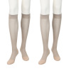 メディカルステイフィット 段階式着圧１４０デニール 綿混ハイソックス 同色２足セット 