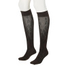 メディカルステイフィット 段階式着圧１４０デニール 綿混レオパード ハイソックス２足セット
