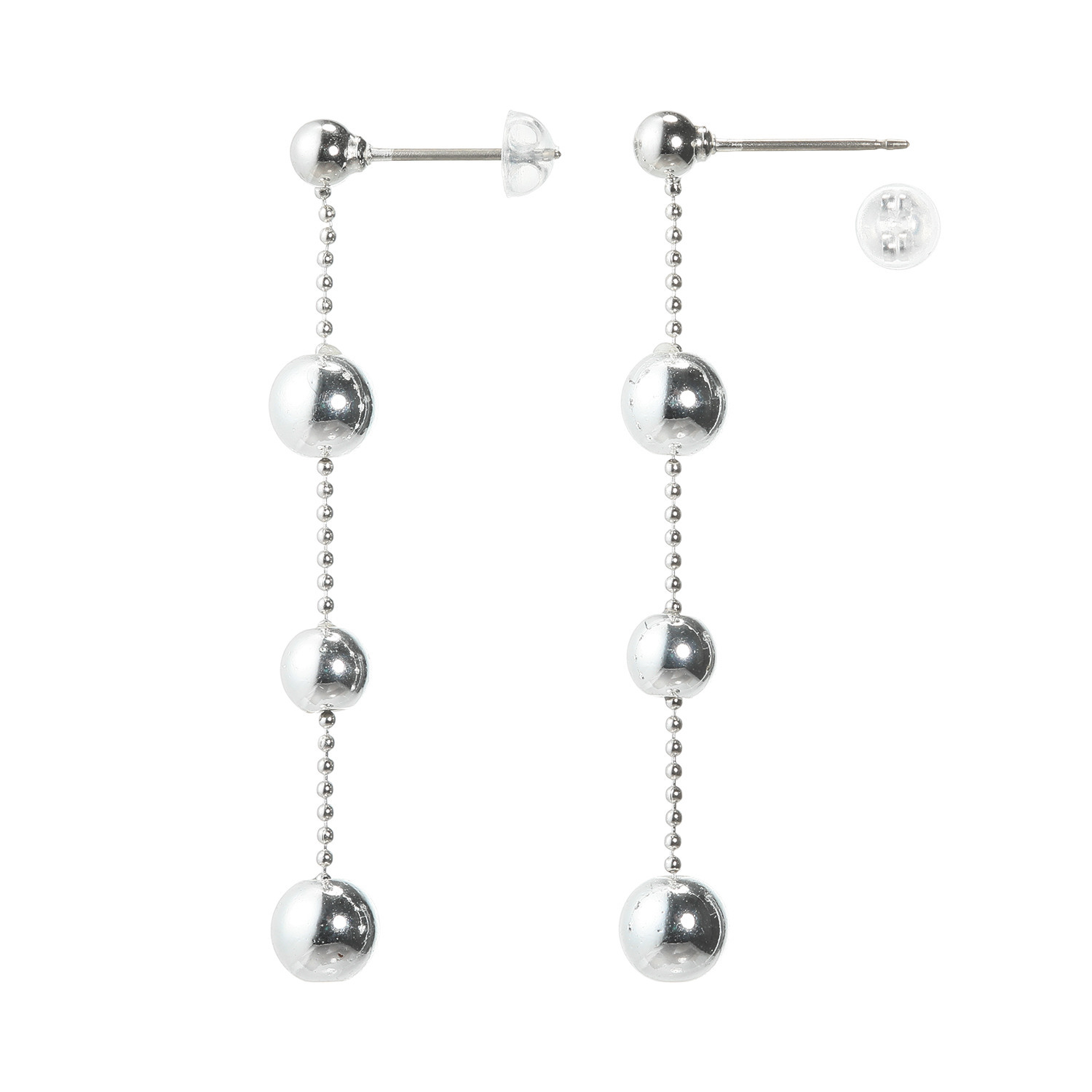 ジューカトル ボールチェーン ピアス