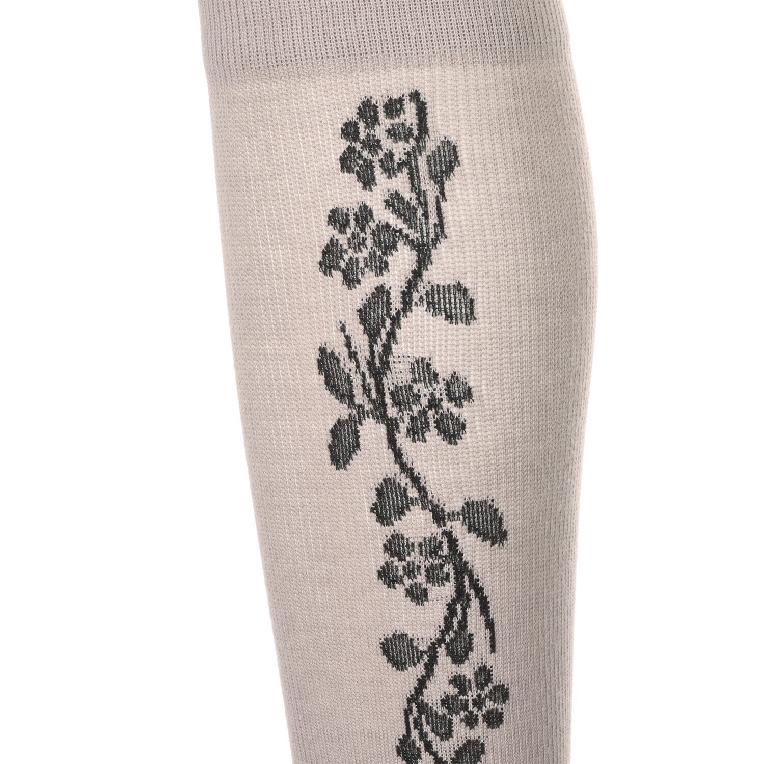 メディカルステイフィット ありがとう２３周年！！ 段階式着圧１４０デニール 綿混フローラル ハイソックス２足セット