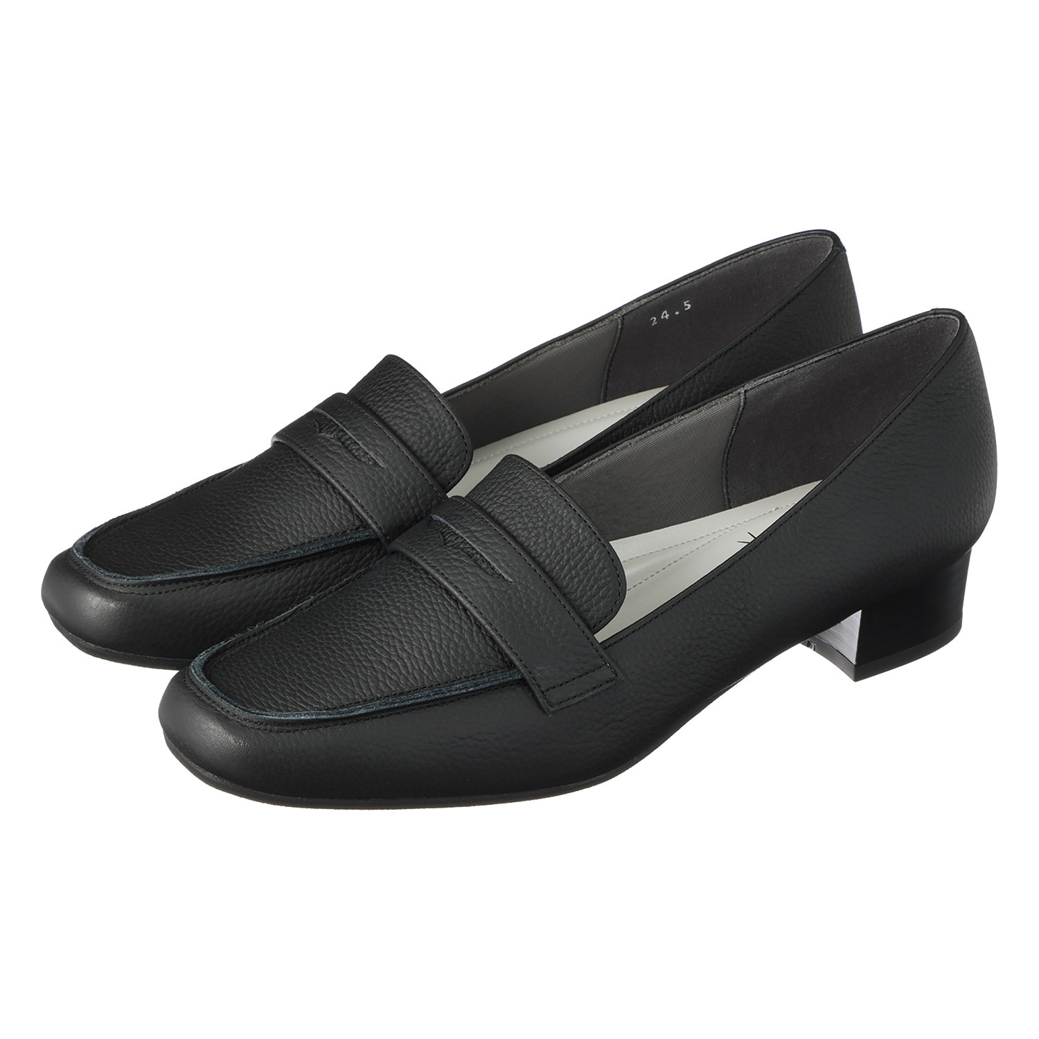 シェルシェエトワール メイドイン東京 はっ水牛革柔らか仕立て あか抜け３ｃｍヒール モカシンシューズ