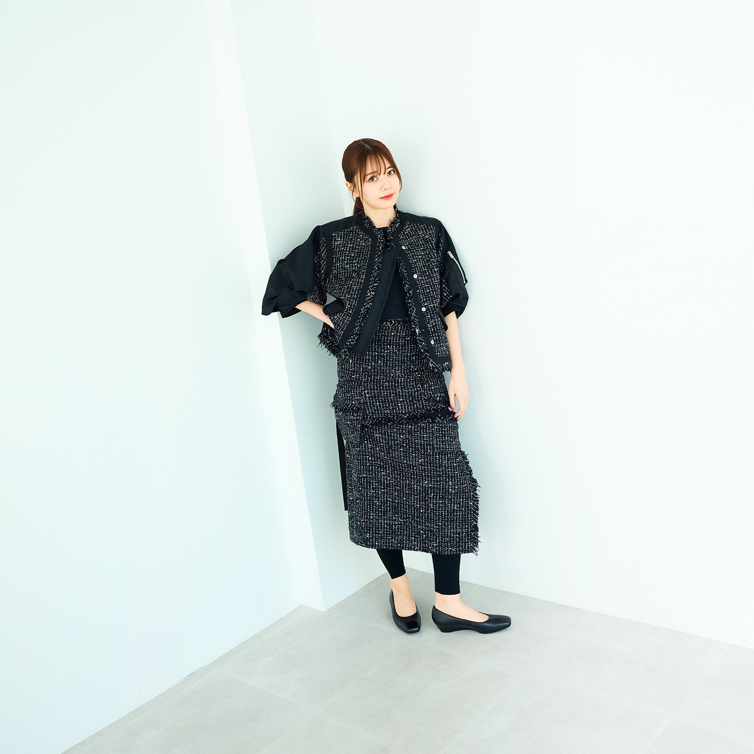 シェルシェエトワール メイドイン東京 牛革柔らか仕立て あか抜け２．５ｃｍヒール ウェッジヒールパンプス