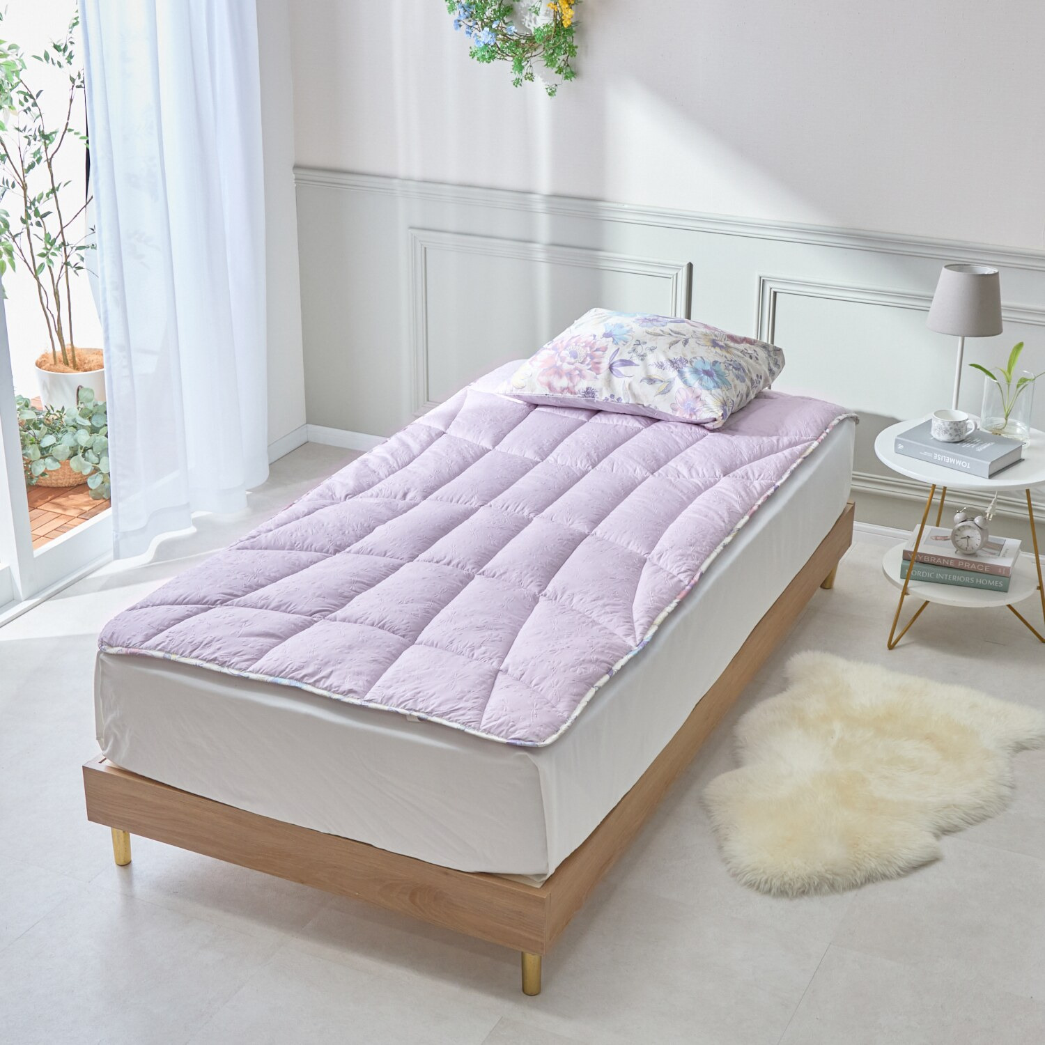 モリリン メルティーリッチダウン ほこりが出にくい 防ダニ・ウォッシャブル ふわもち敷きパッド ＜シングル＞