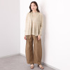 ソアージュ セルビッチ社製 フレンチリネン１００％ メランジカラー 長袖トッパーカーディガン