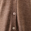 ソアージュ セルビッチ社製 フレンチリネン１００％ メランジカラー Ｖネック ボタン付ジレ