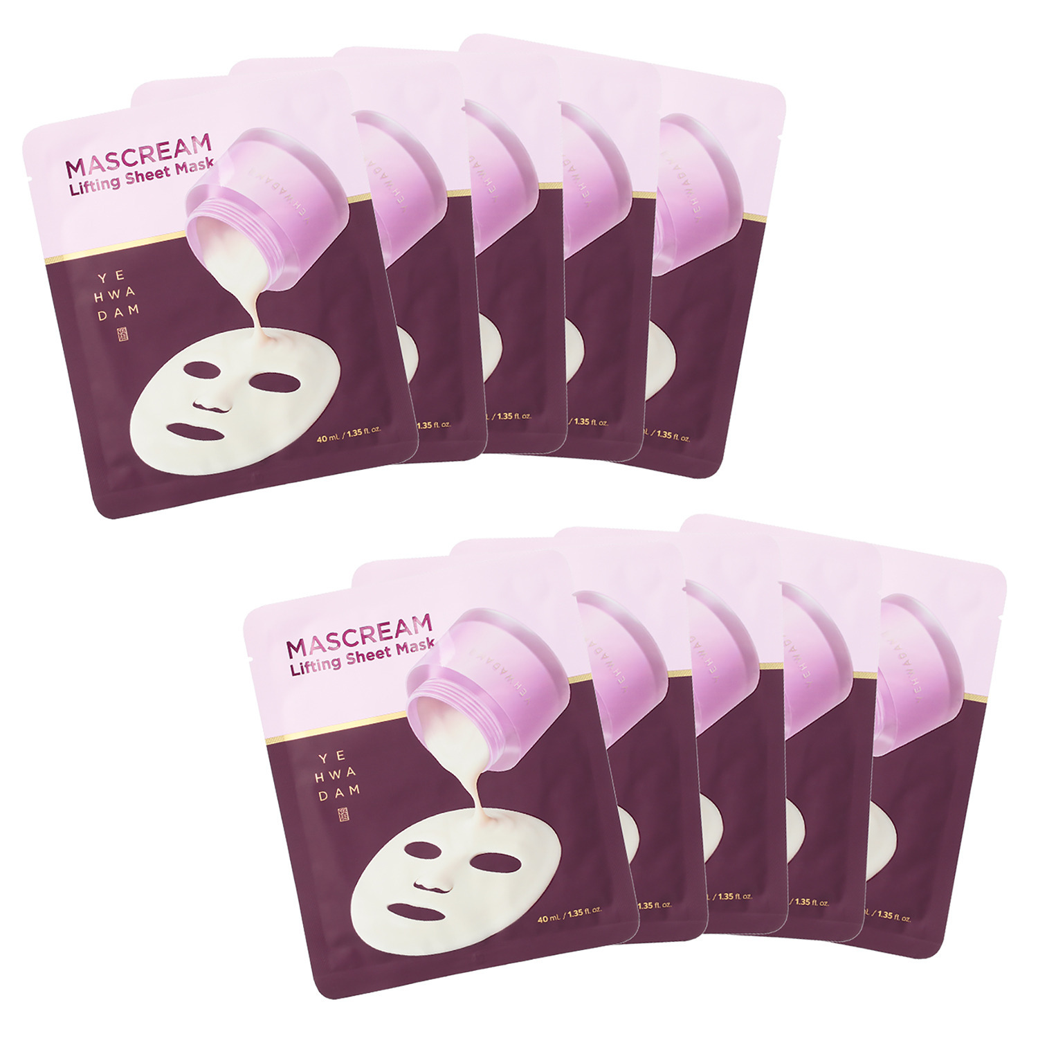 ザ　フェイスショップ ハリツヤ潤い肌へ導く イェファダム マスクリームシート １０枚セット