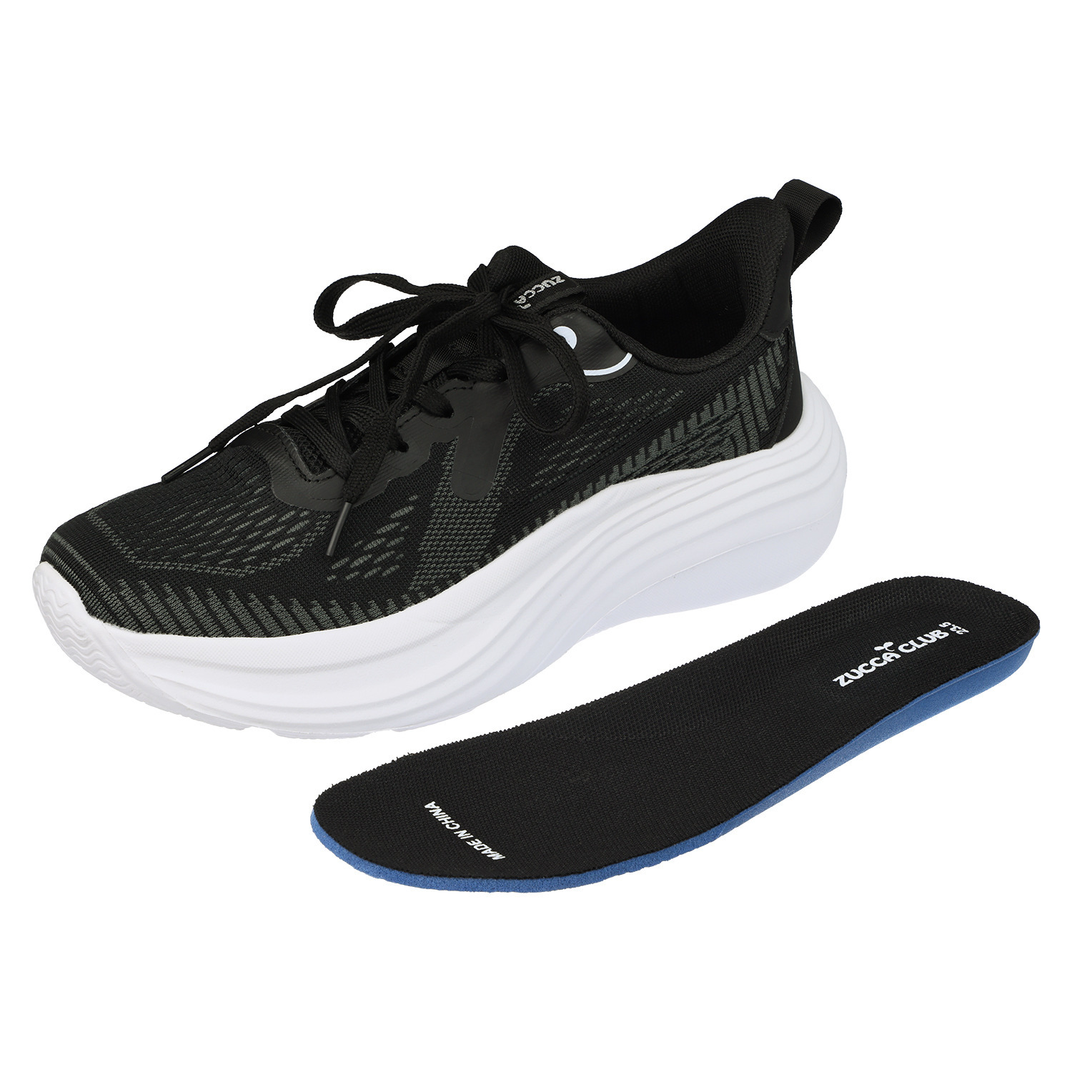 ズッカクラブ 弾み厚底 超軽量！ ニットスニーカー