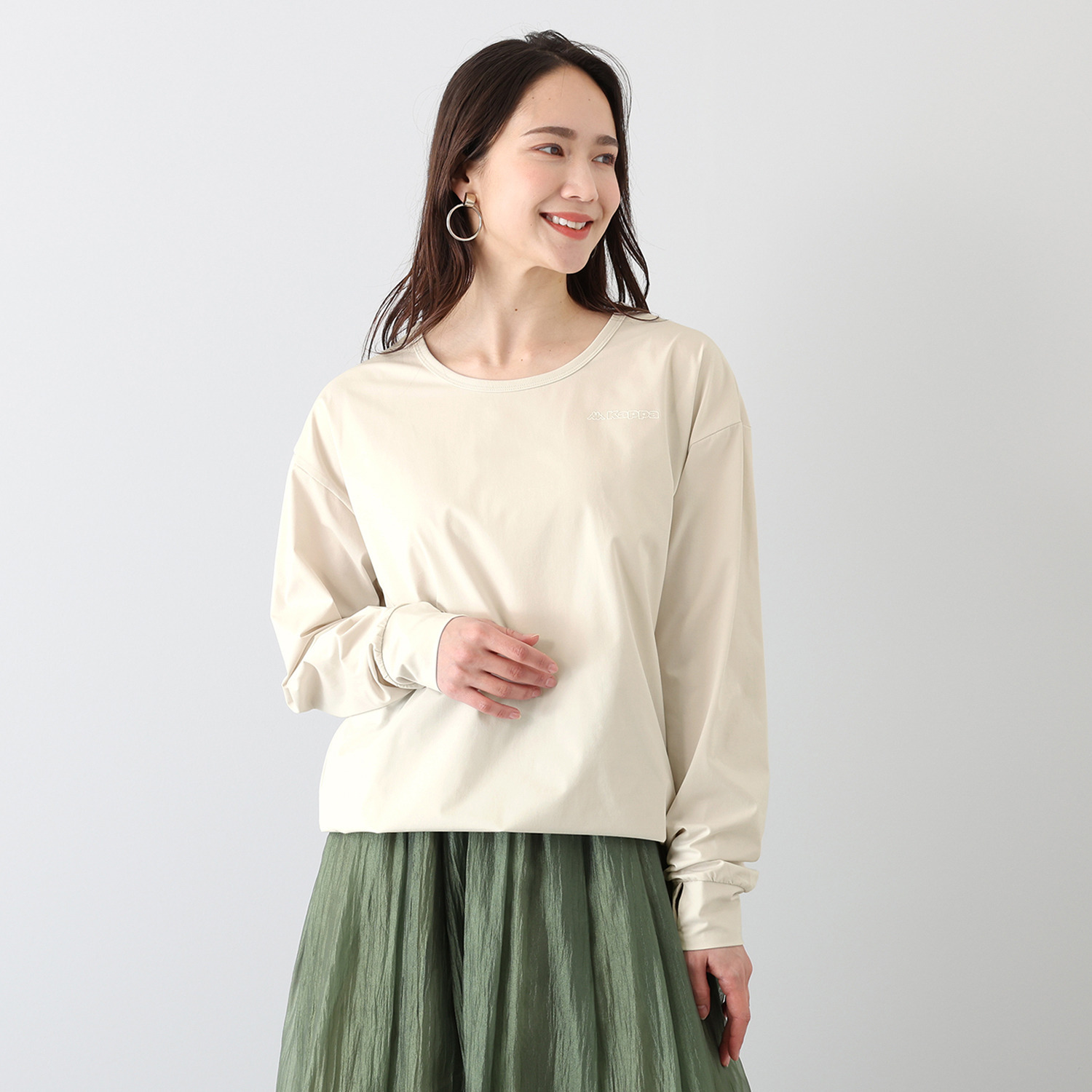 Ｋａｐｐａ 吸水速乾・ＵＶカット ペアテックス ラウンドヘム ロングＴシャツ ＜水陸両用＞