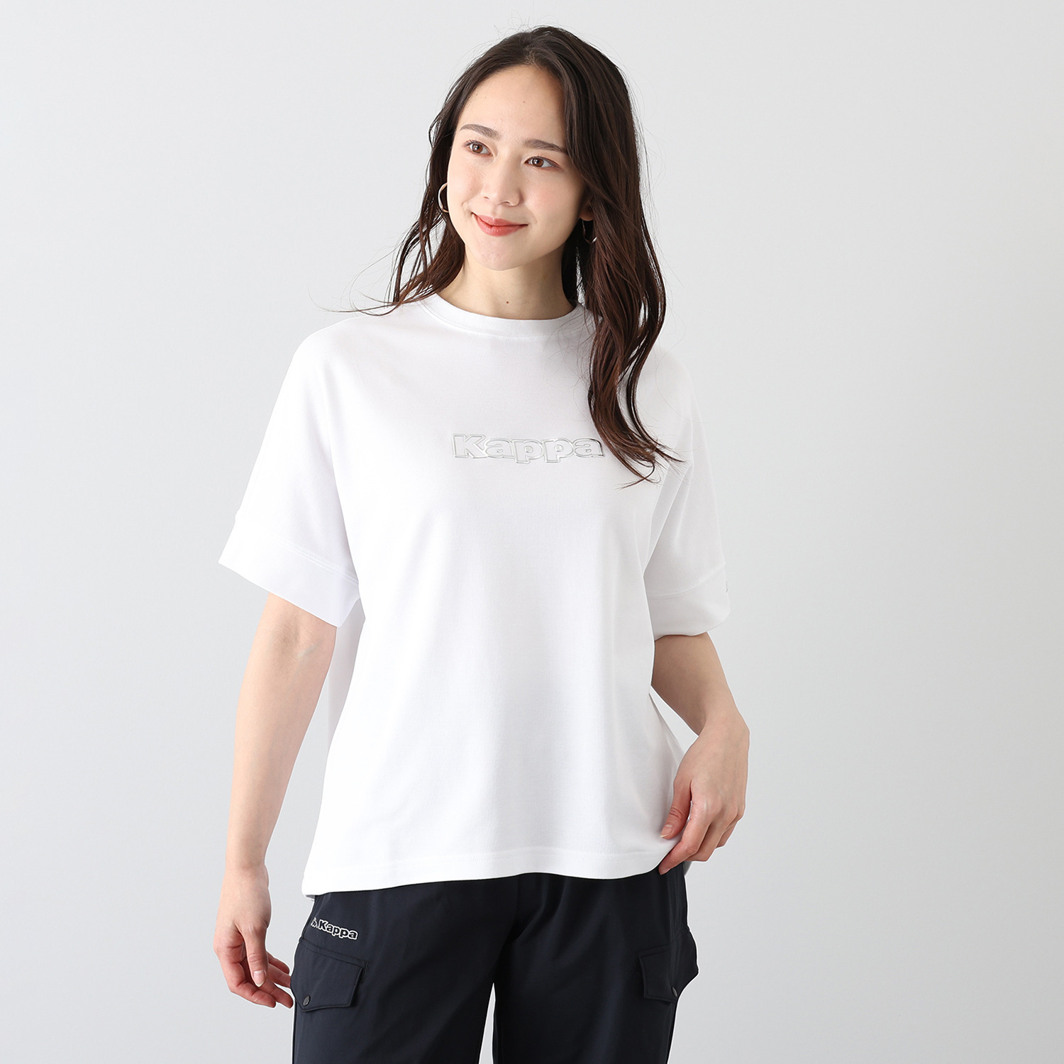 Ｋａｐｐａ 吸水速乾・ＵＶカット エアリー鹿の子 ドロップショルダー Ｔシャツ